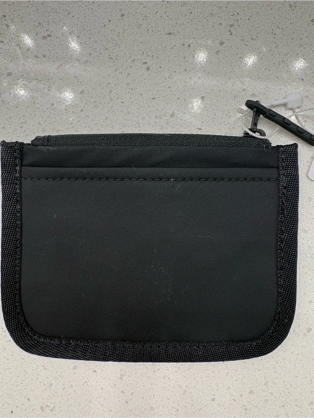 lululemon athletica Black Slim Zip Card Pouch